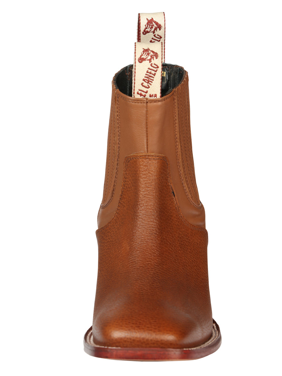 El Canelo Men’s Square Toe Ankle Boots - Caisson Tan 45209