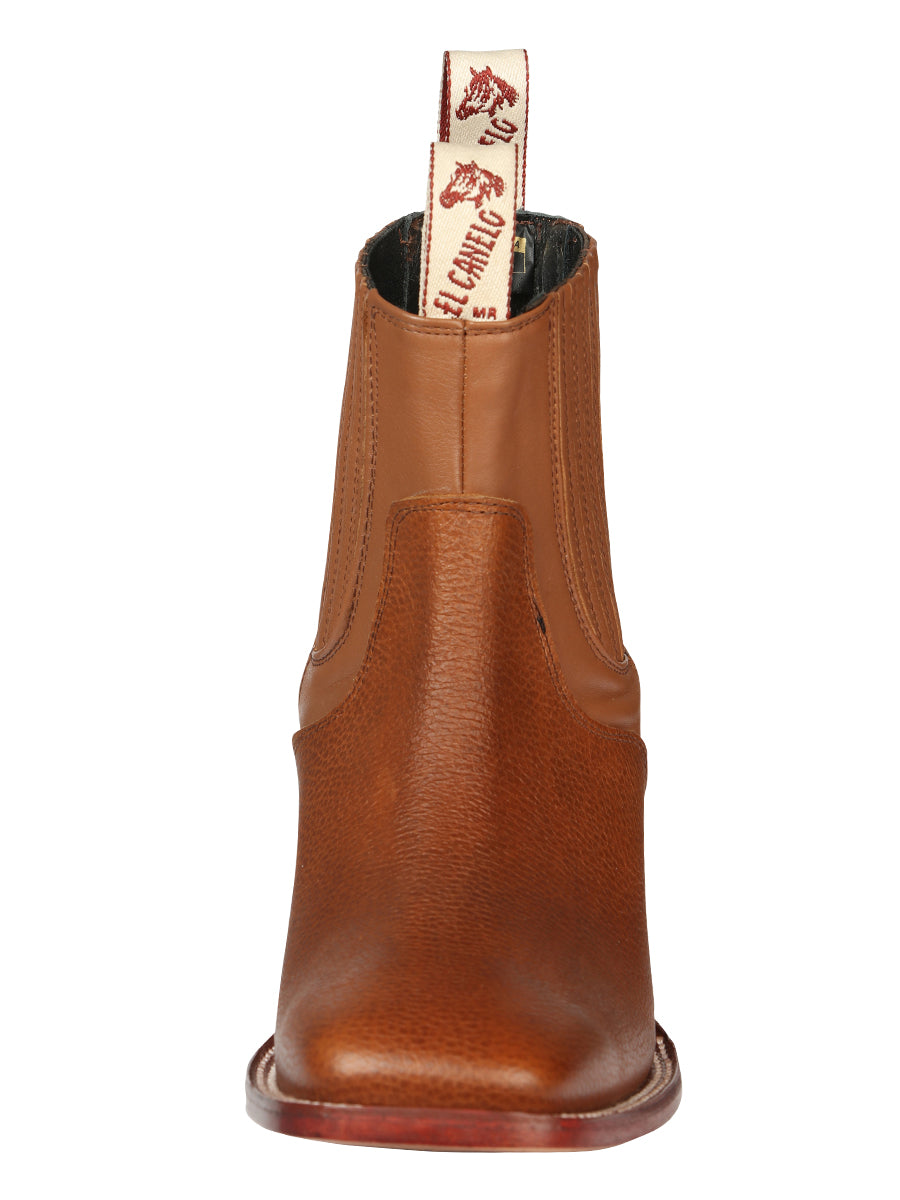 El Canelo Men’s Square Toe Ankle Boots - Caisson Tan 45209