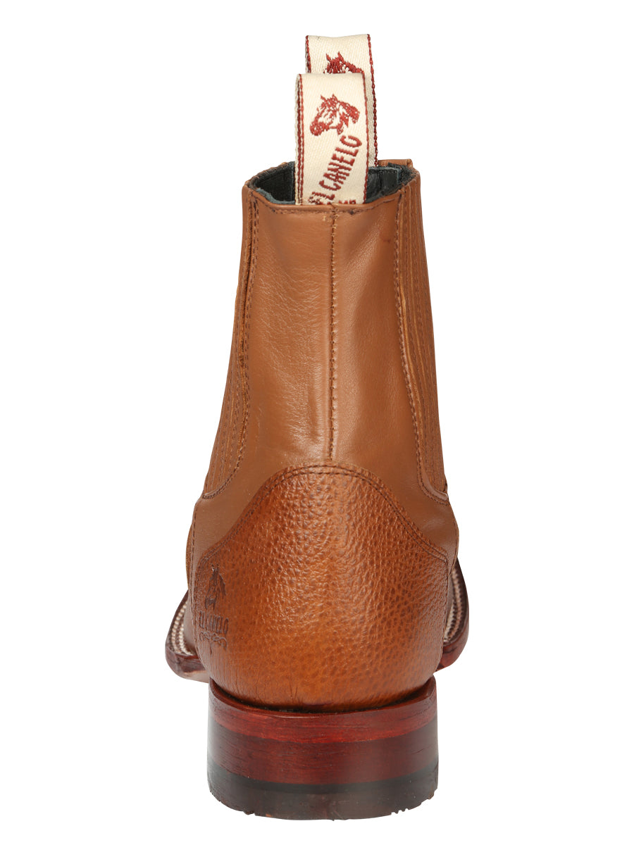 El Canelo Men’s Square Toe Ankle Boots - Caisson Tan 45209