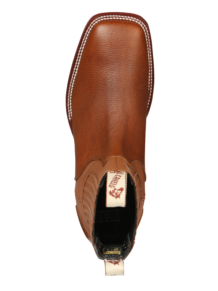 El Canelo Men’s Square Toe Ankle Boots - Caisson Tan 45209