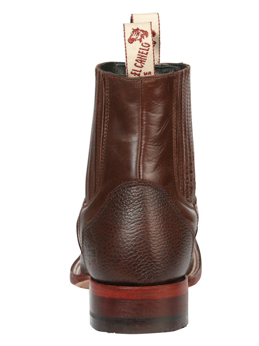 El Canelo Men’s Square Toe Ankle Boots - Caisson Choco 45210