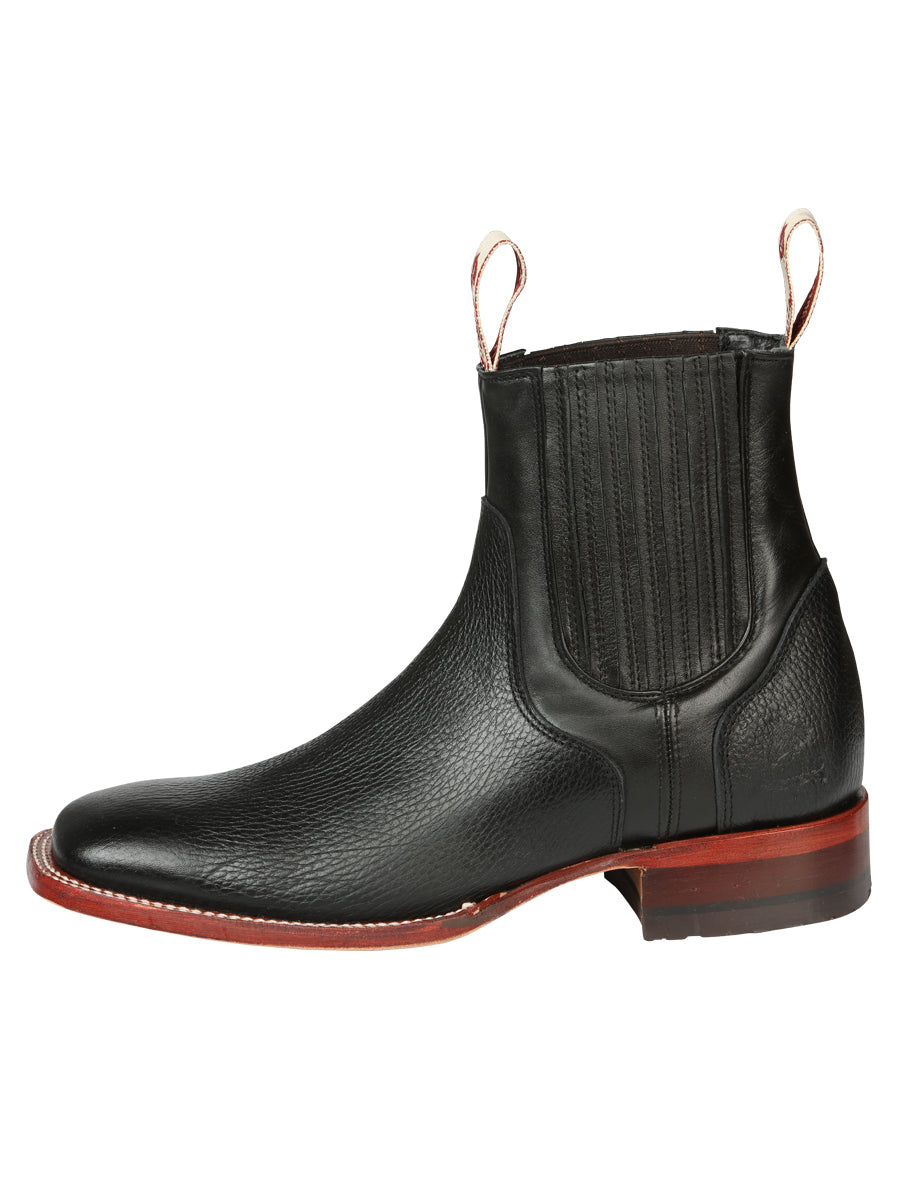 El Canelo Men’s Square Toe Ankle Boots - Caisson Black 45211