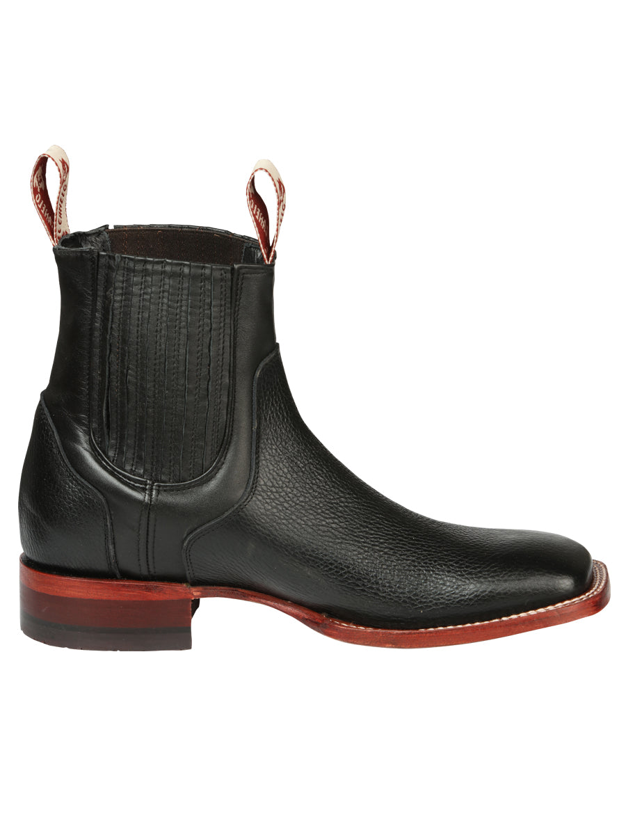 El Canelo Men’s Square Toe Ankle Boots - Caisson Black 45211