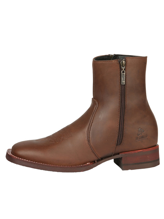 El Canelo Men’s Ankle Boots Botines - Crazy Leather Wood 45214