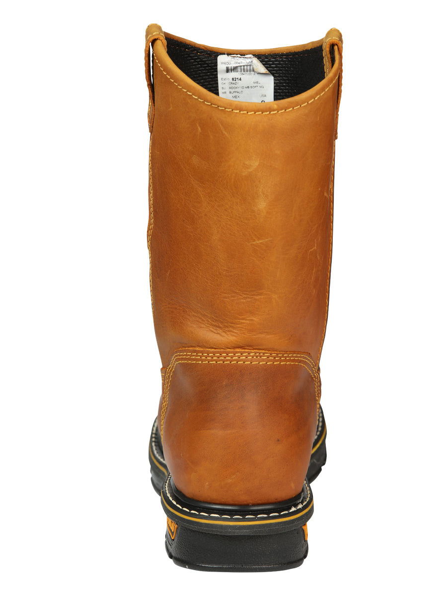 Buffalo & Bull Men’s Work Cowboy Boots - Crazy Miel 45258