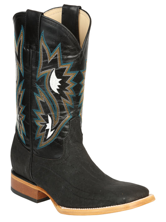 Jar Boots Mens Square Toe Cowboy Boot - Black Cuello de Toro 45474