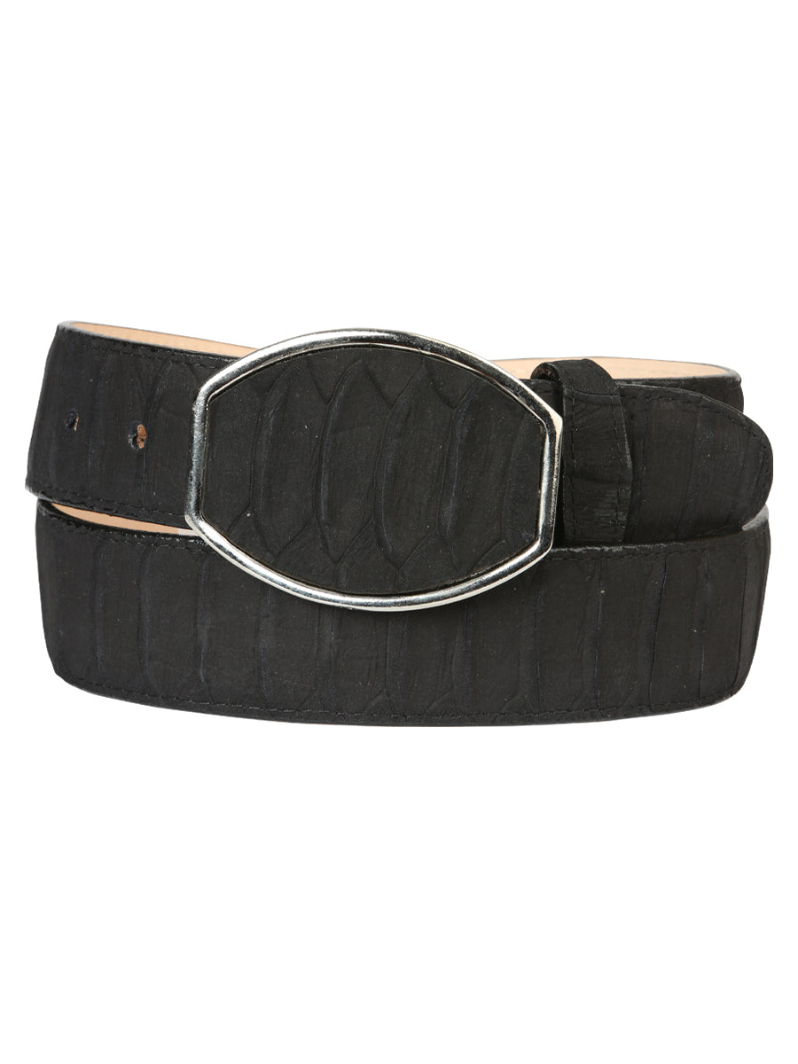 El General Men's Leather Belt - Python Black 45569