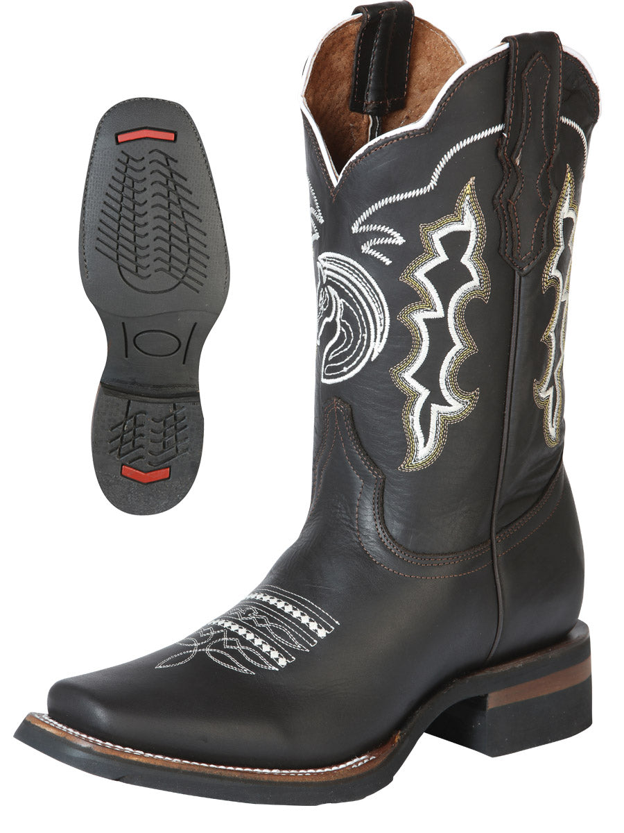 El General Men's Narrow Square Toe Cowboy Rodeo Boot - Crazy Choco - 51114