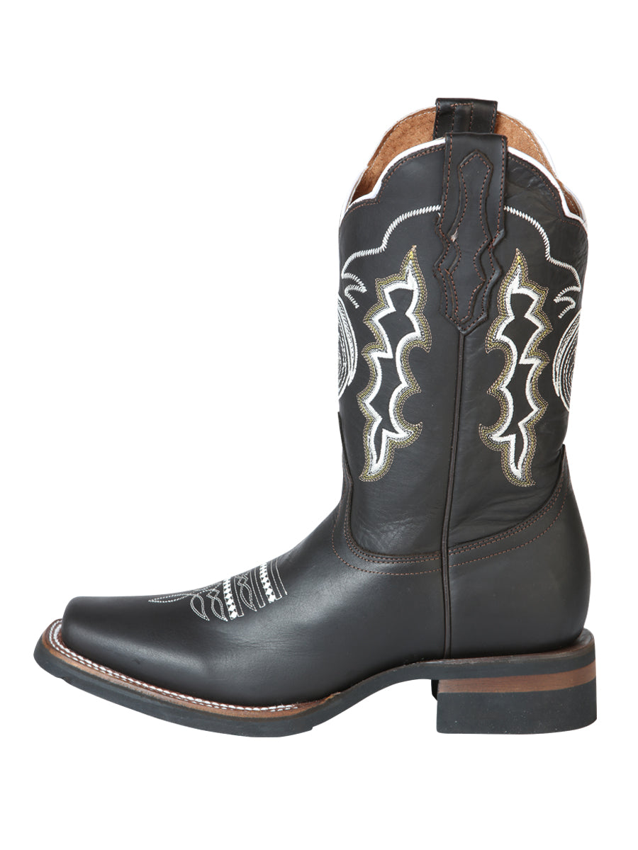 El General Men's Narrow Square Toe Cowboy Rodeo Boot - Crazy Choco - 51114