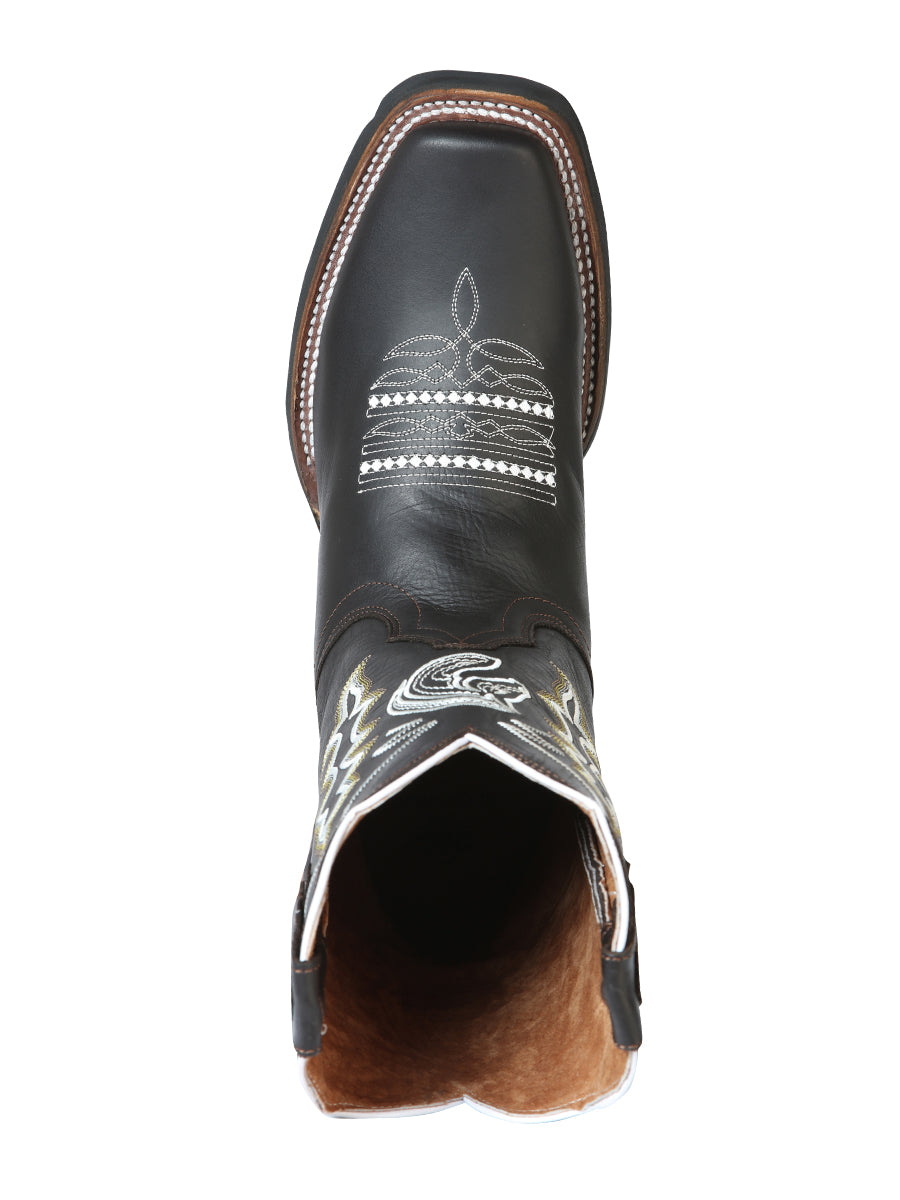 El General Men's Narrow Square Toe Cowboy Rodeo Boot - Crazy Choco - 51114