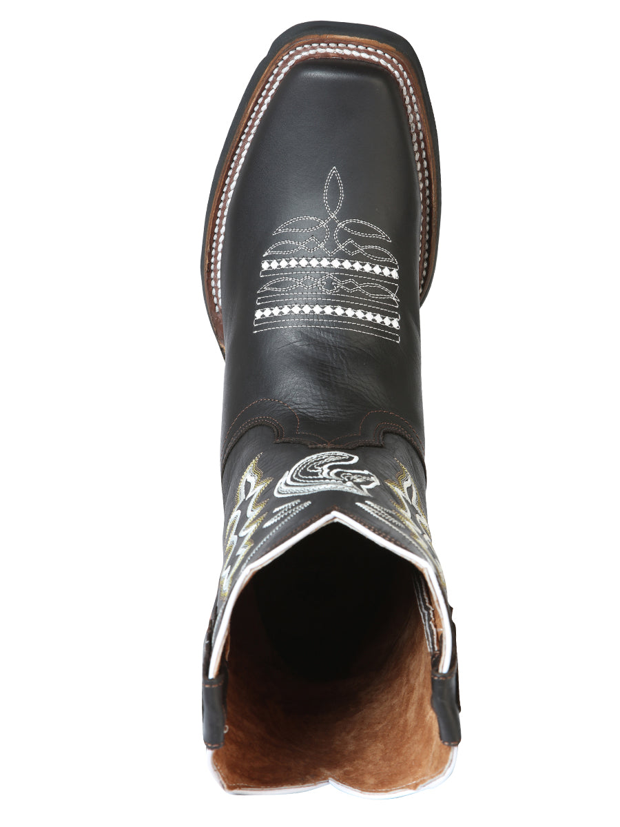 El General Men's Narrow Square Toe Cowboy Rodeo Boot - Crazy Choco - 51114