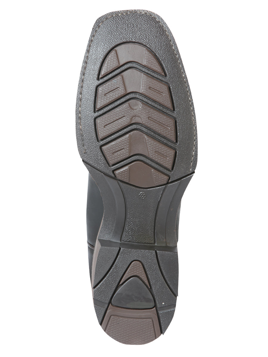 El General Men's Narrow Square Toe Classic Cowboy Rodeo Boot - Dark Brown - 51118