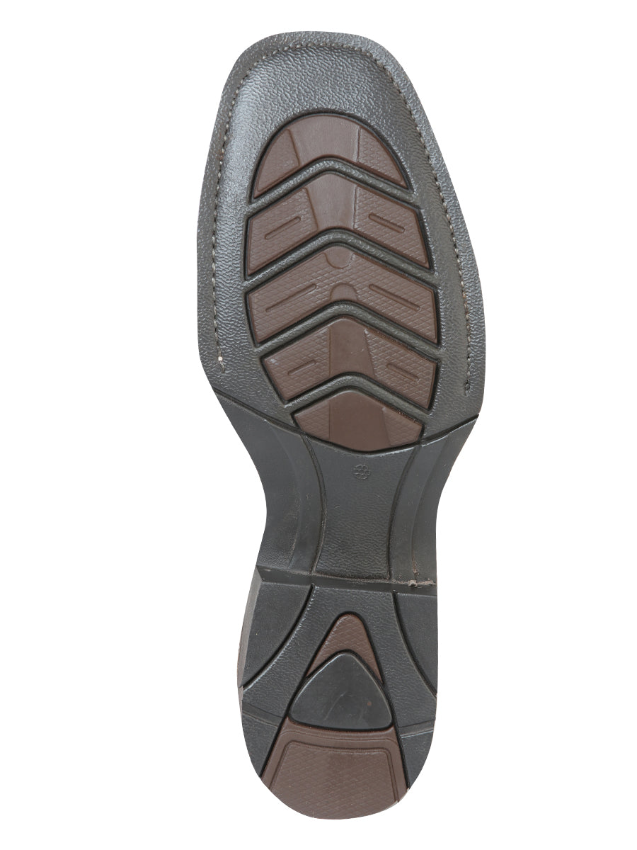 El General Men's Narrow Square Toe Classic Cowboy Rodeo Boot - Dark Brown - 51118