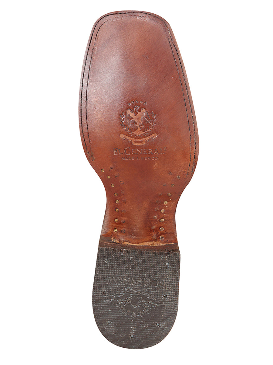 El General Square Toe Ankle Chelsea Boot - Botin Charro Cuadrado - Nobuck Light Brown 126200