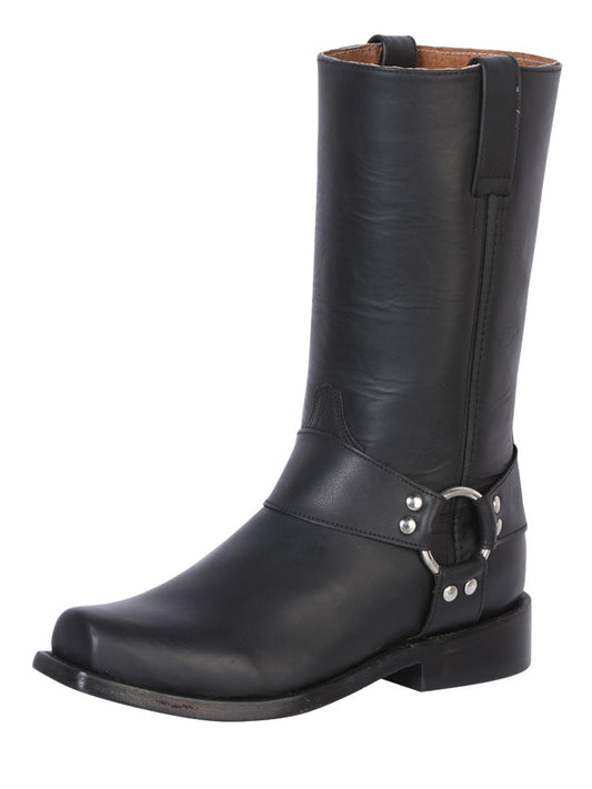 El General Rodeo Bravo Men's Biker Boot - Waxy Black 134