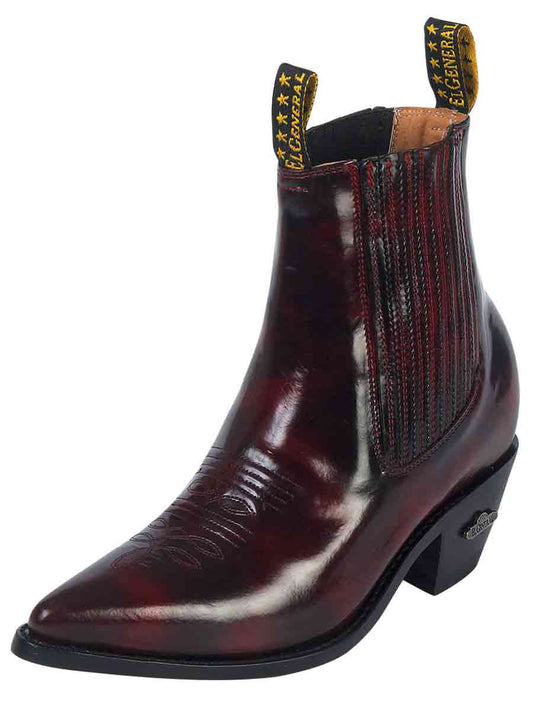 El General Men's Cowboy Ankle Boot  - Chameleon Wine 179
