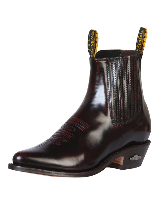 El General Men's Cowboy Ankle Boot  - Chameleon Wine 179