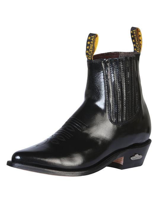 El General Men's Ankle Cowboy Boot - Black Chameleon 181