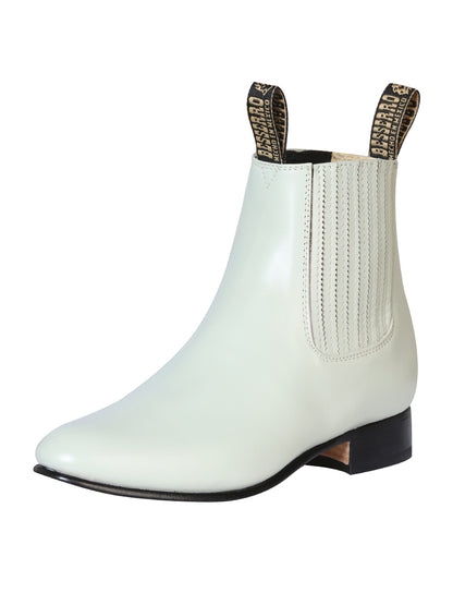 El Besserro Men's Charro Ankle Boot - Leather Bone 201