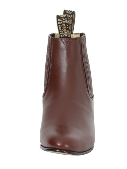 El Besserro Men's Charro Ankle Boot - Leather Wine 202