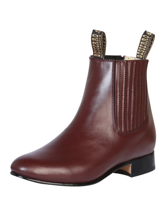 El Besserro Men's Charro Ankle Boot - Leather Wine 202