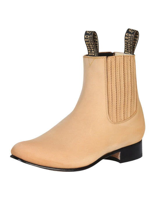El Besserro Men's Charro Ankle Boot - Nubuck Honey 203