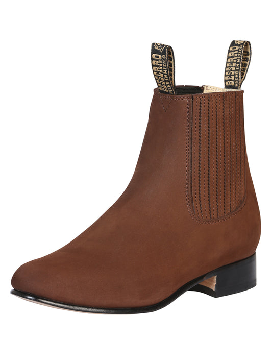 El Besserro Men's Charro Ankle Boot - Nobuck Camel 204