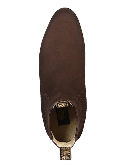 El Besserro Men's Charro Ankle Boot - Dark Brown Nubuck 206