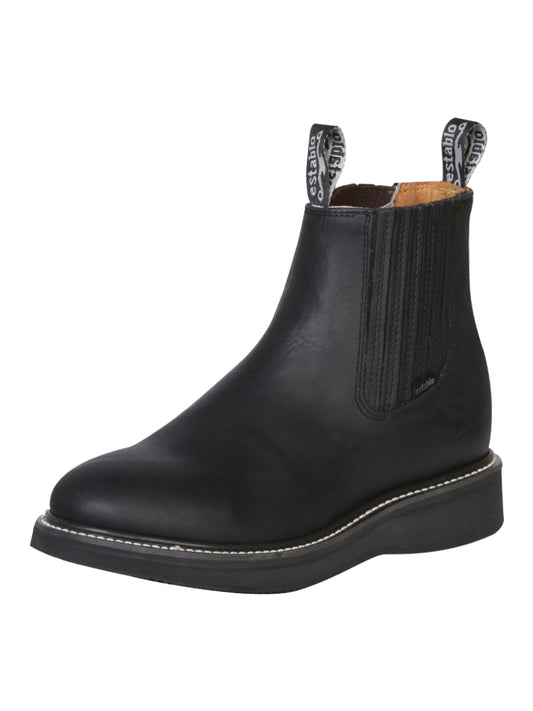 Establo Men’s Ankle Work Boot - Grasso Leather - Black 320