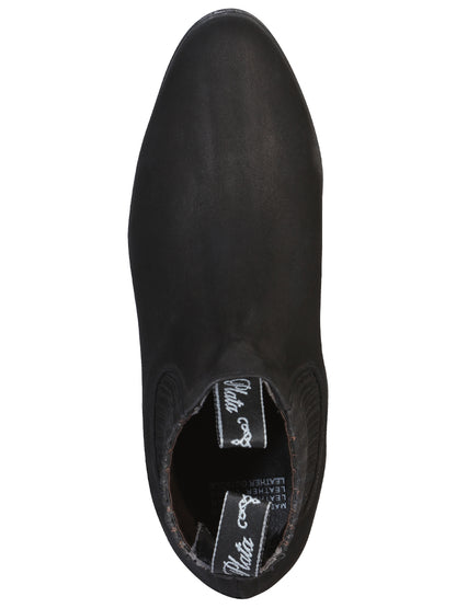 El Canelo Plata Botin Charro Ankle Boot - Black Nubuck 3663