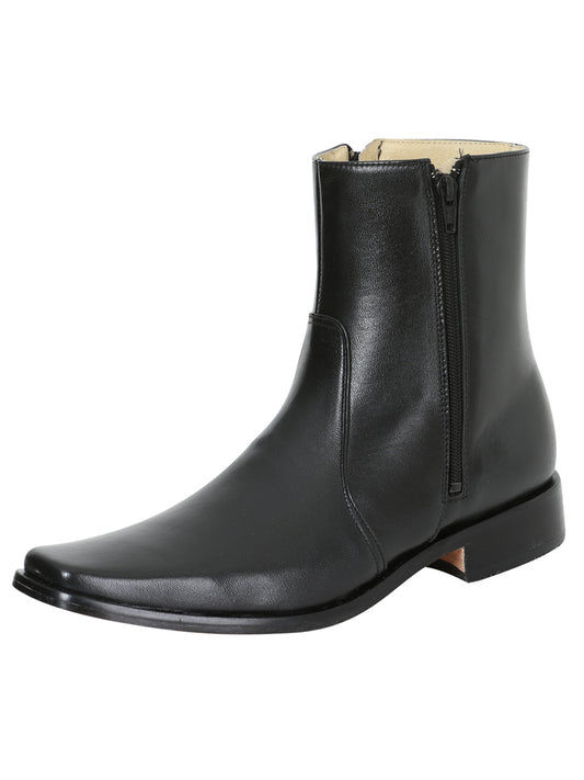 EL Besserro Dress Boot/Botin With Zipper - Black 10661