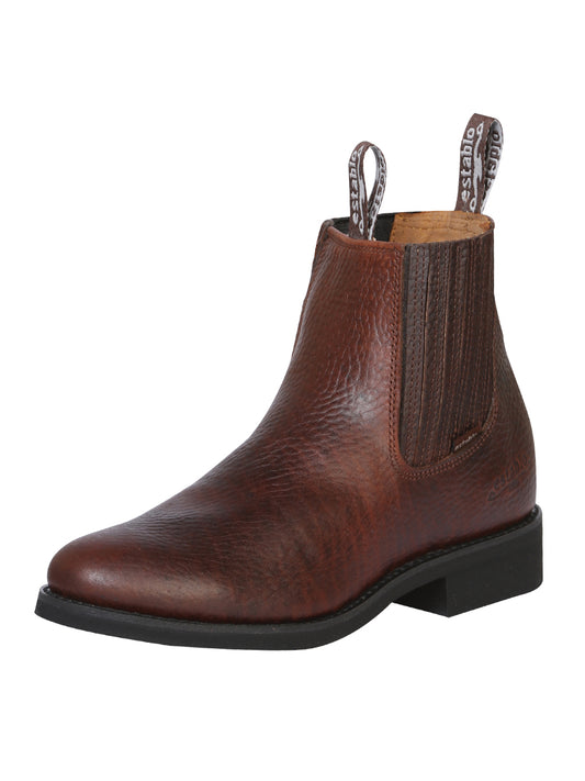 Establo Men’s Work Ankle Boot - Honey w/ Black Sole 22954