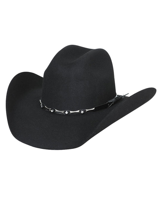El General Wool Cowboy Hat - J Brim/Minnick Crown - Black 23075