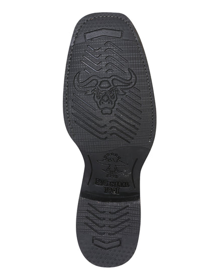 El General Men's Narrow Square Toe Cowboy Boot - Kevlar Black 33308