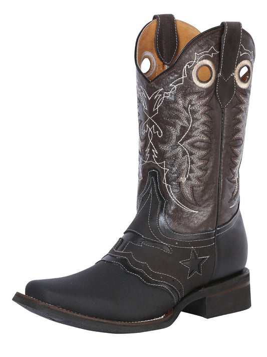 El General Men's Narrow Square Toe Cowboy Boot - Kevlar Black 33308