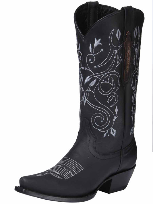 El General Women’s Snip Toe Cowboy Boot - Black 34514
