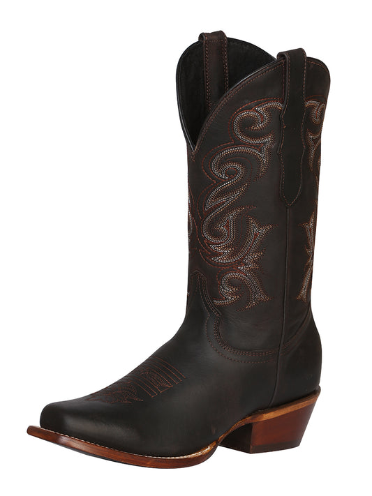 El General Women's Square Toe Cowboy Boot - Crazy Choco 40661