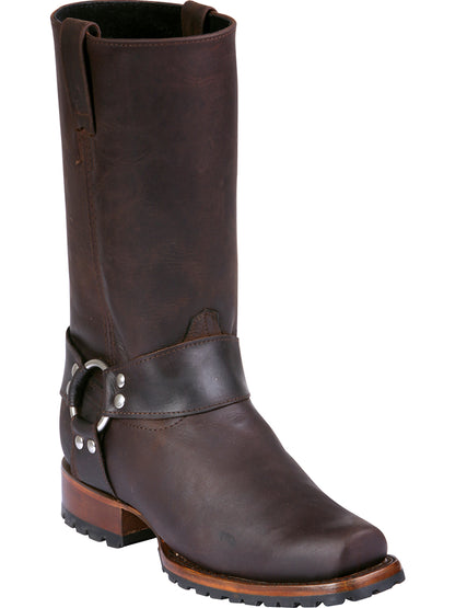 El General Men's Biker Boot - Crazy Dark Brown 40673