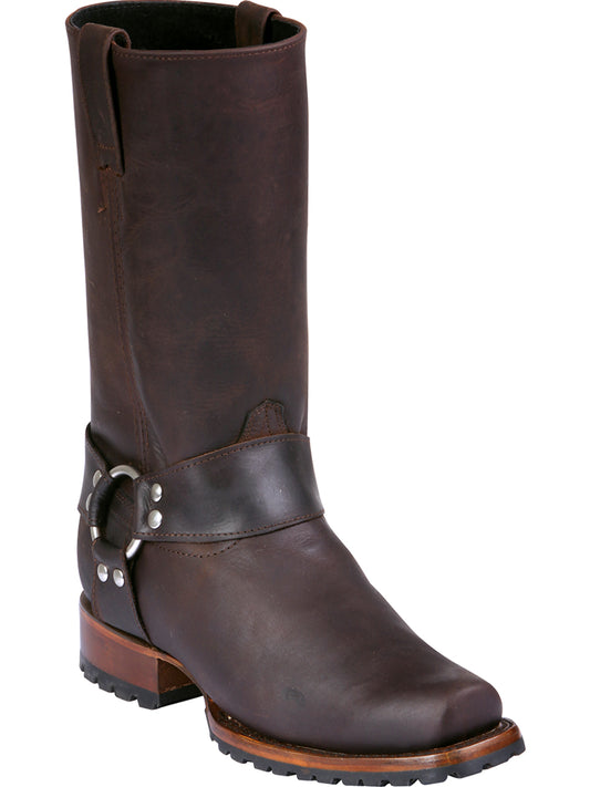 El General Men's Biker Boot - Crazy Dark Brown 40673
