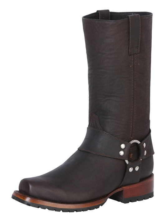 El General Men's Biker Boot - Crazy Dark Brown 40673