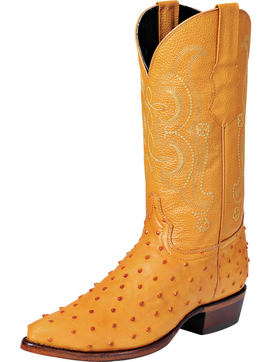 El Señor de los Cielos x El General Men’s Cowboy Boot - Butter Ostrich Print 40837