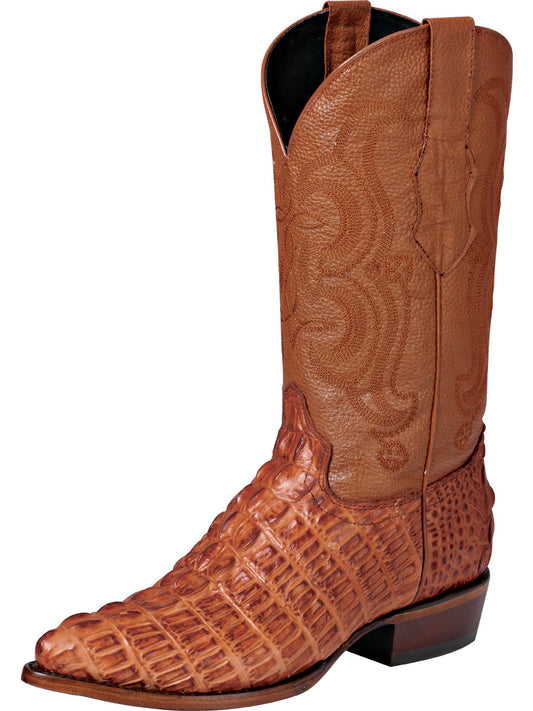 El Senor de los Cielos x El General Men's Cowboy Boot - Cognac Caiman Print 40841