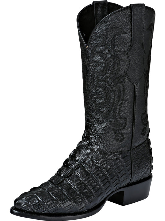 El Senor de los Cielos x El General Men's Cowboy Boot - Black Caiman Print 40842