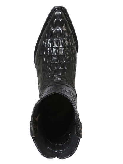 El Senor de los Cielos x El General Men's Cowboy Boot - Black Caiman Print 40854