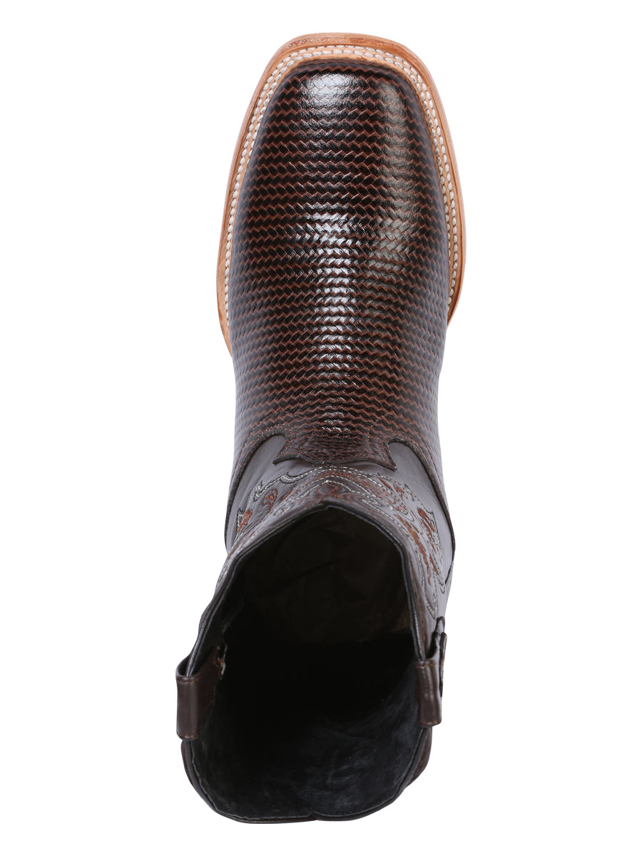 El General Men's Square Toe Cowboy Boot - Cigar Lizard Print 41791