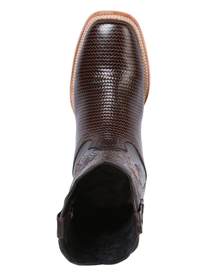 El General Men's Square Toe Cowboy Boot - Cigar Lizard Print 41791