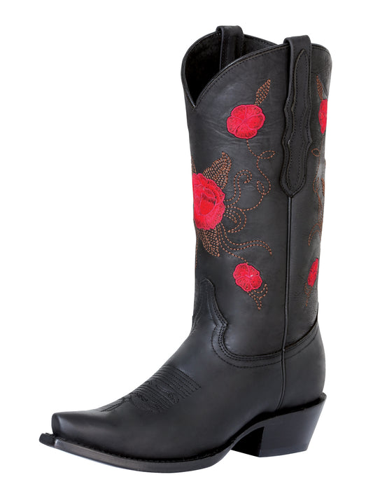 El General Women's Square Toe Cowboy Boot  - Black 41908