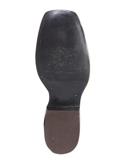 El General Men's Square Toe Cowboy Boot - Brown 41990