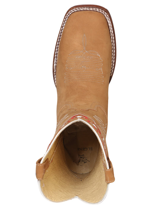 El General Womens Rodeo Boot - Nubuck Peach 42979
