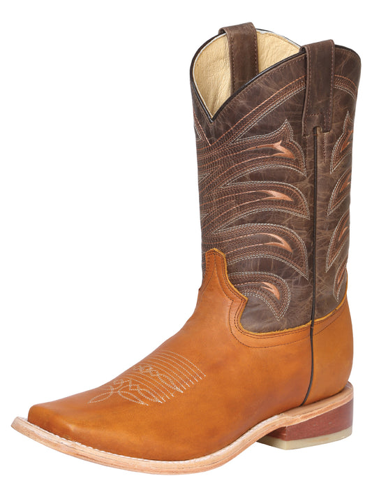 El General Men's Square Toe Cowboy Boot - Crazy Honey 42991